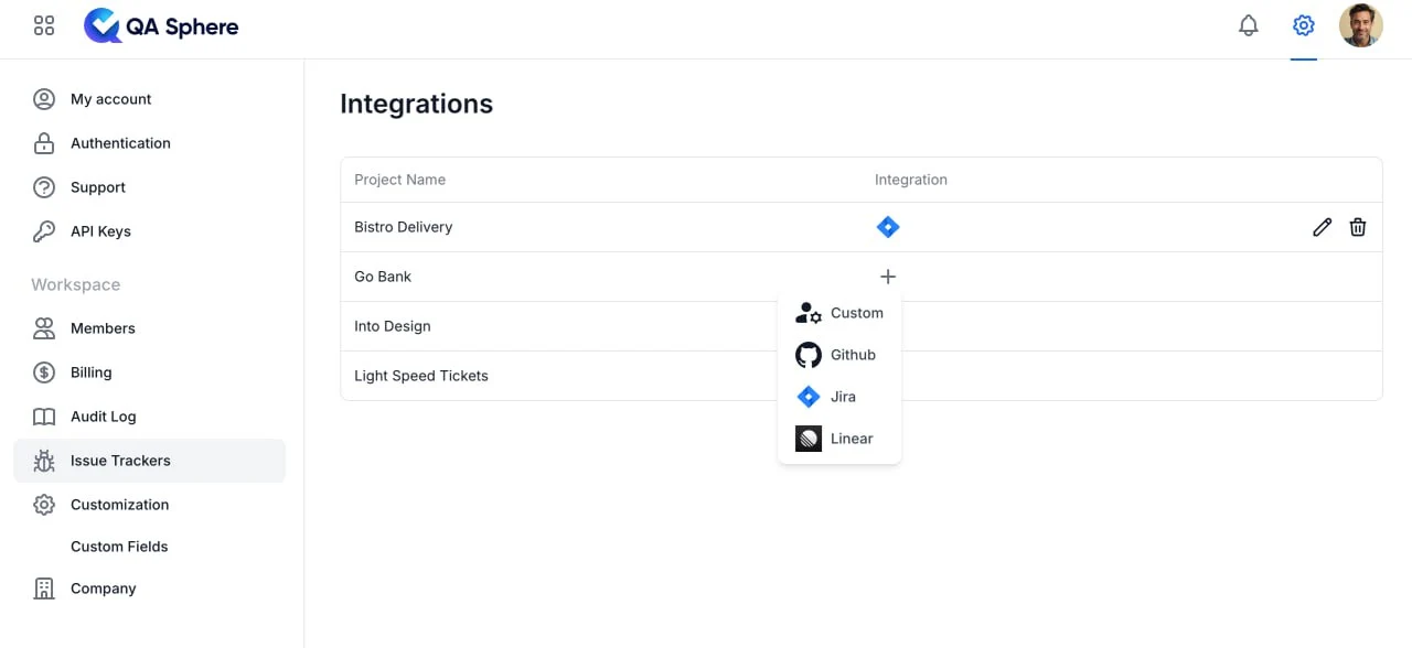 Adding Linear Issue integration